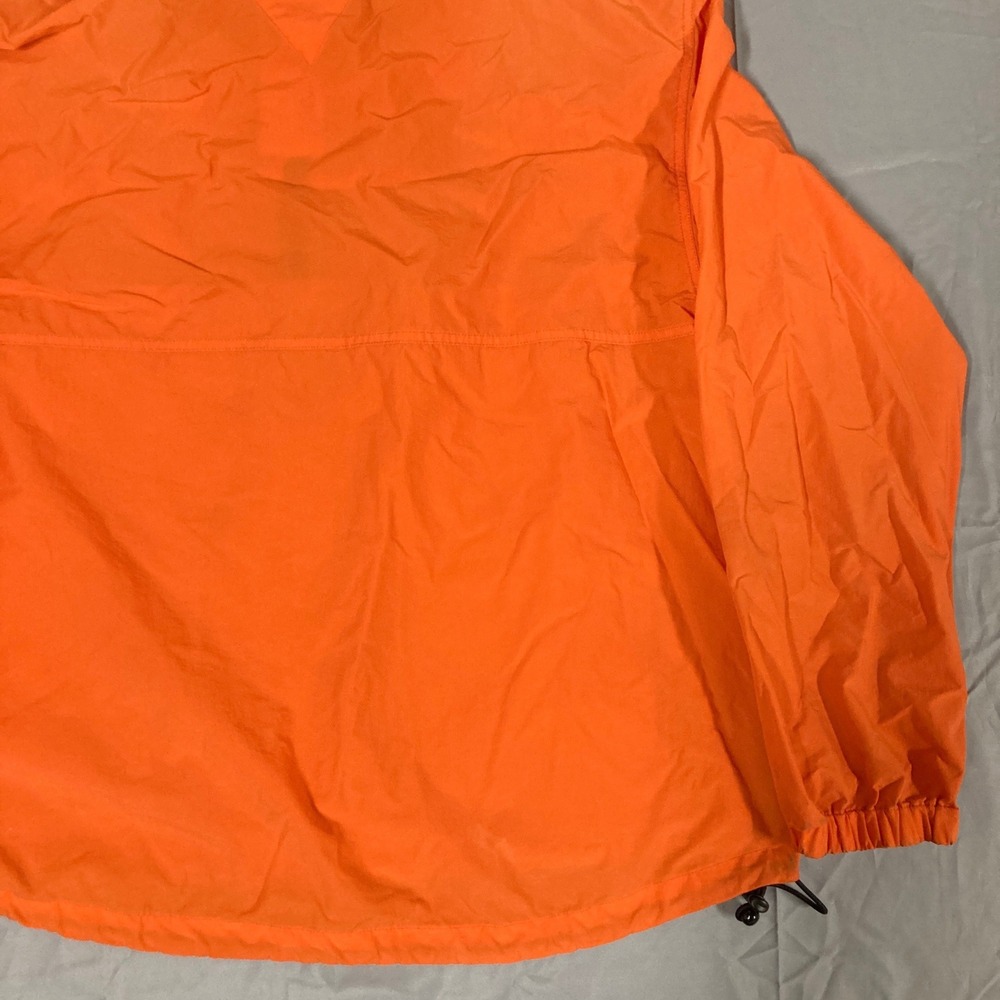 Tommy Hilfiger Mens Orange Anorak Windbreaker Jacket Quarter Zip Hooded XL - Picture 13 of 16